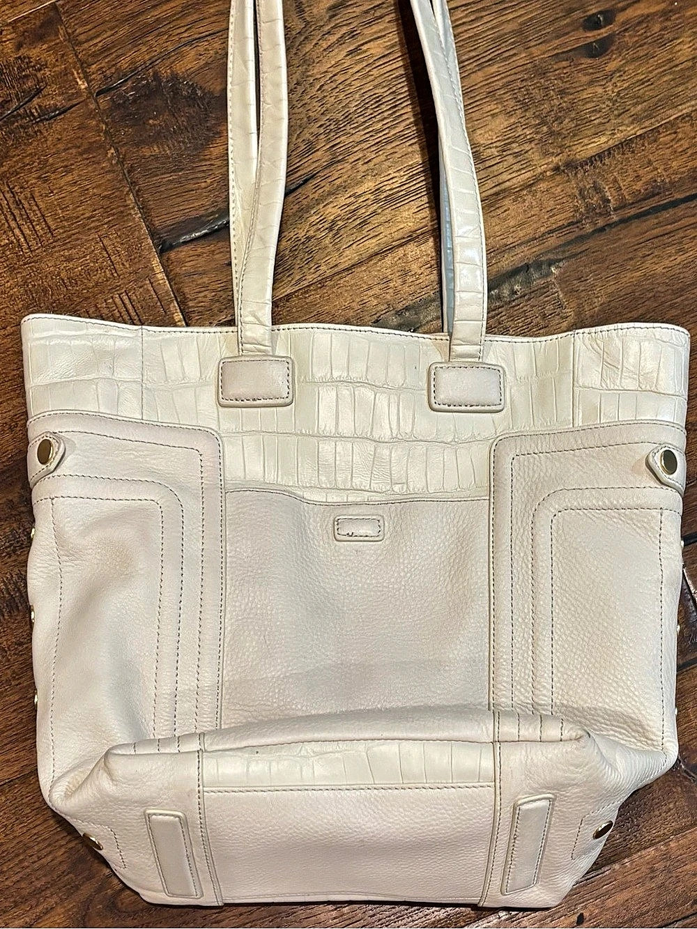 Hammitt Otis tote, Cala lily color, Crocodile-Embossed Tote